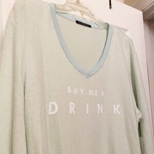 New Wildfox 'Buy Me a Drink' Cozy V-Neck Pullover